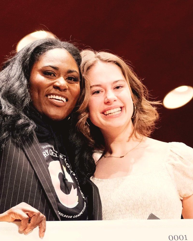 Ava Weber with Danielle Brooks on the night of the final.